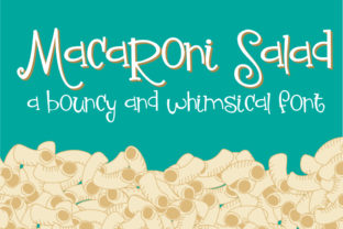 Macaroni Salad Font: Whimsical Script for Handmade Labels & Printables