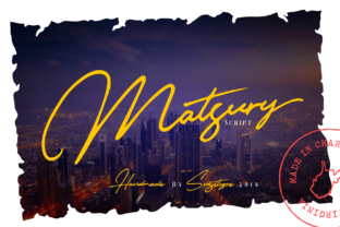 Matsury: A Signature Script Font for Handmade Creators