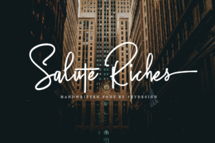 Salute Riches: A Font for Elegant Editorial Design